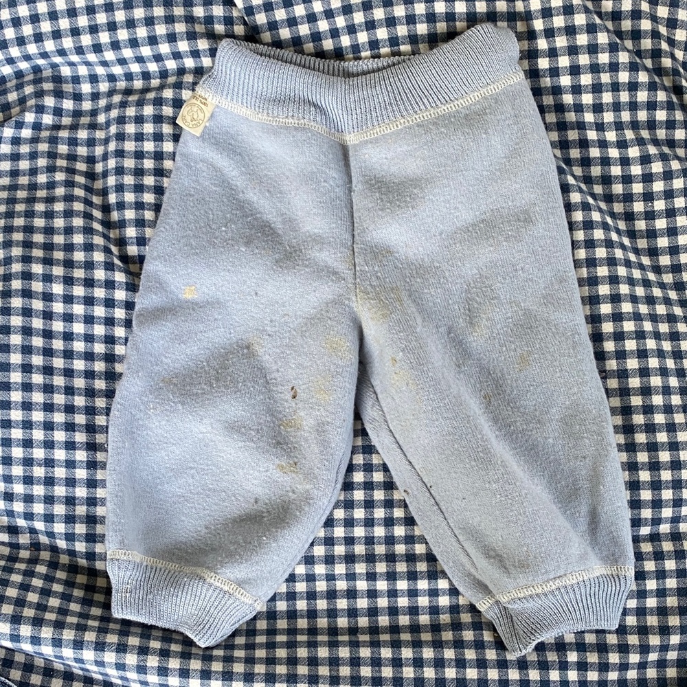Natural Wool Stylish Light Blue Kids Joggers